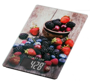 Весы кухонные электронные Galaxy LINE GL 2819, стекло, платформа из высокопрочного (12)(_12_)