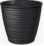 Кашпо "Saffron" D146мм 1,5л с/п Черный (24) 221610130/02
