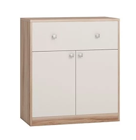 Тумба ДЕНВЕР 2дв. 1ящ. Тм011.1 (ЛДСП Ясень Дезира белый/ЛДСП Белый Бриллиант (0147/0156))