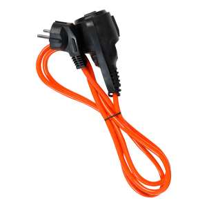 Удлинитель силовой с вилкой и розеткой 2P+PE/1,5 метра 3х1,0мм2 10А/2,2кВт IP44 (20)