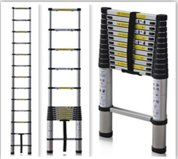 Телескопическая лестница 11 ступеней макс высота 320 см