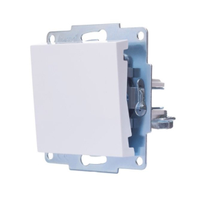 Белый выключатель  1 клав 742-0288-100 VESNA (10шт)