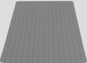 Коврик для ванной серый "Клетка", 45 * 70 см, резиновый