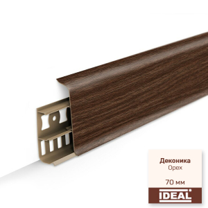 Плинтус Деконика 70мм Орех 291 2,2м (20шт)